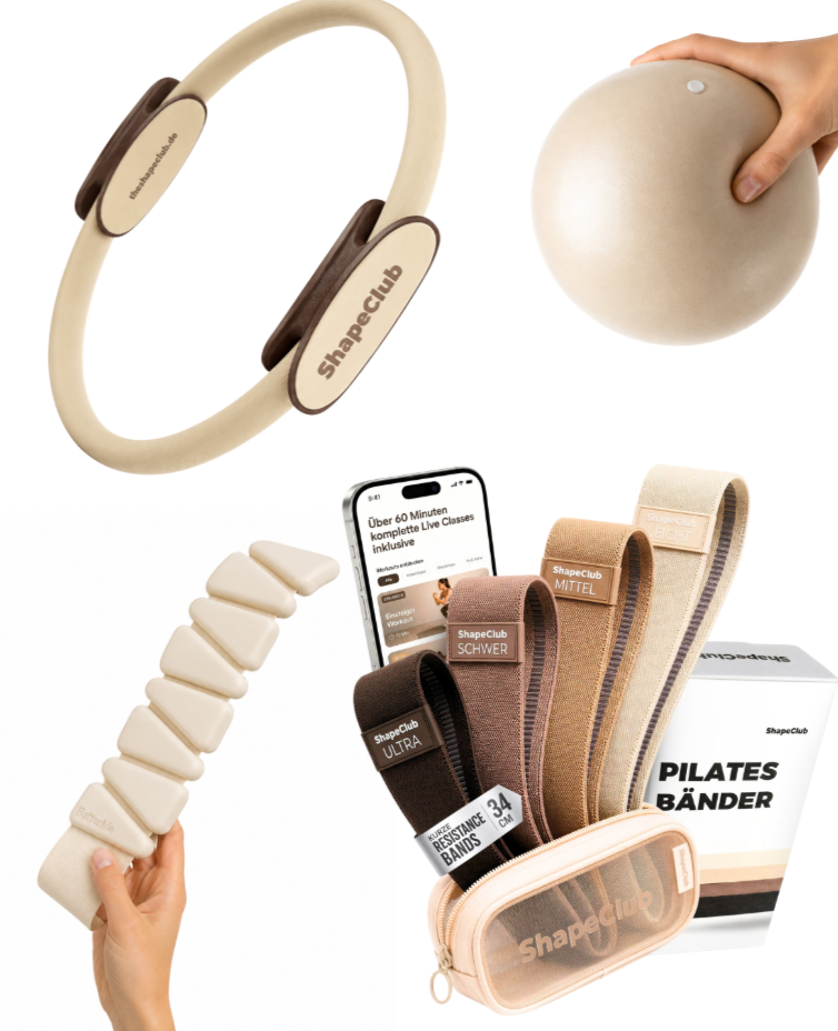Set 2 Ring / Ball / Gewichte / Bänder - Beige